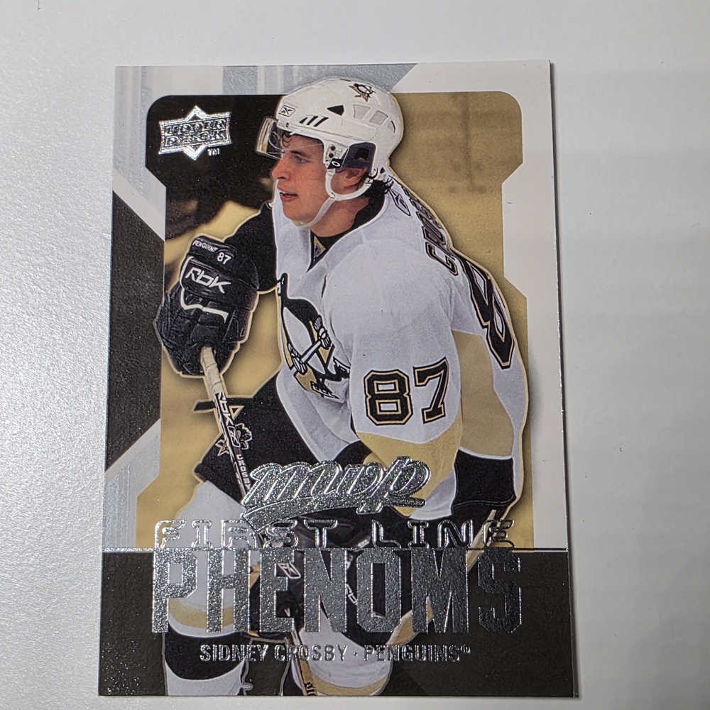 First Line Phenom Hockey Card - Black and White Design
